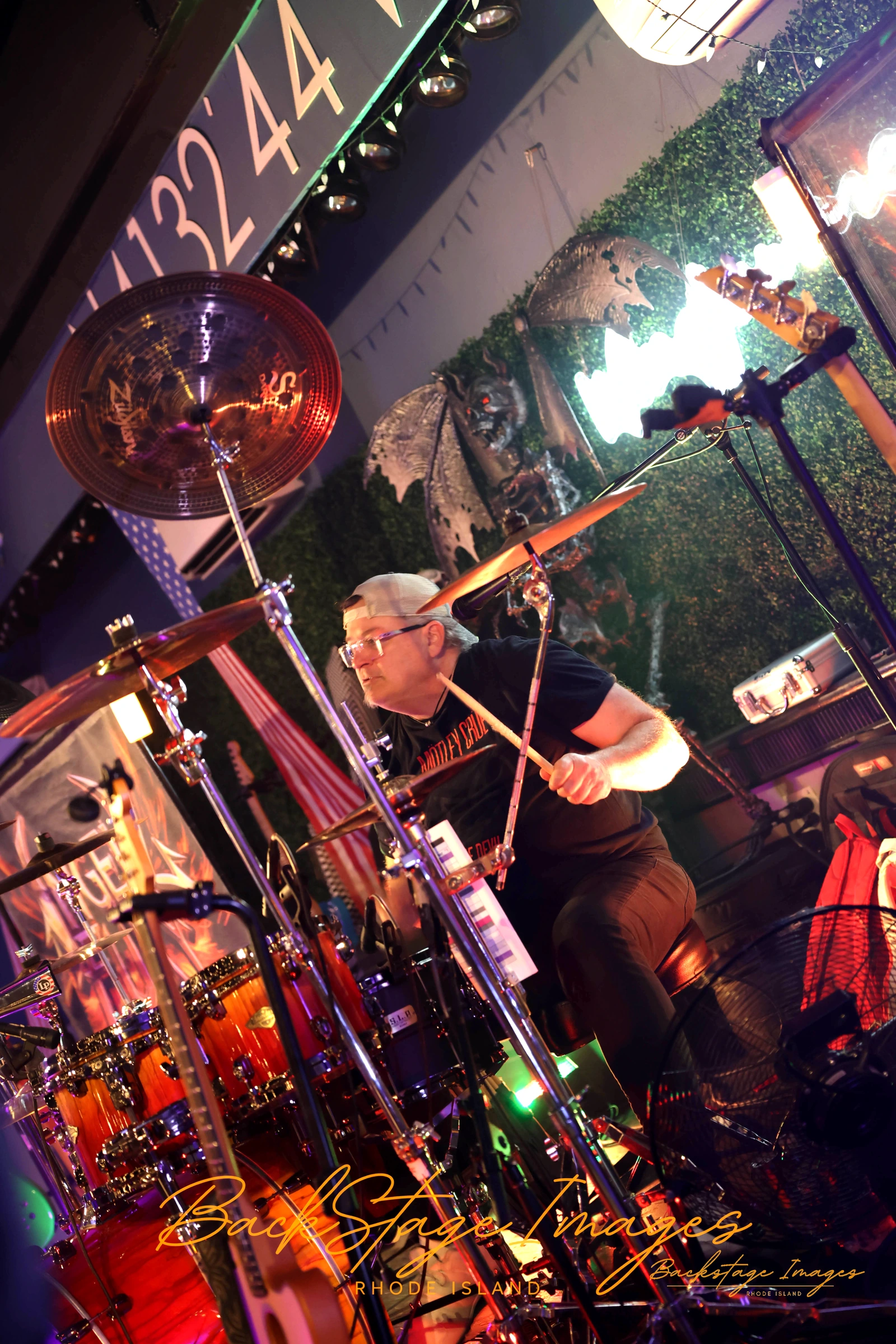 Lead guitarist flying solo live at The Windjammer by John Adams